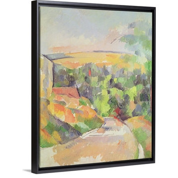 "The Bend in the road, 1900 06" Floating Frame Canvas Art, 32"x42"x1.75"