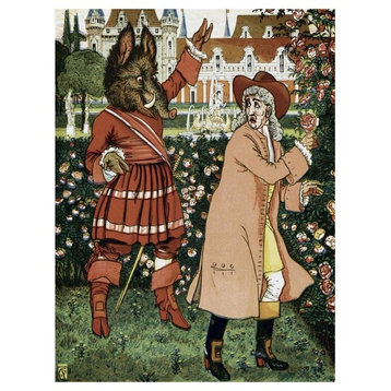 "Beauty and the Beast - The Beast in Red" Paper Print by Walter Crane, 38"x50"