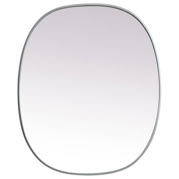 Elegant Lighting MR2B3036SIL Modern Brynn Mirror Silver