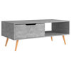 vidaXL Coffee Table Side End Table for Living Room Concrete Gray Engineered Wood
