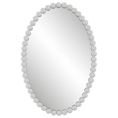 Uttermost Serna White Oval Mirror