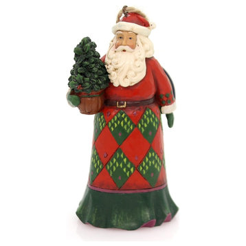 Jim Shore Evergreen Santa Ornament Polyresin Heartwood Creek 4058815