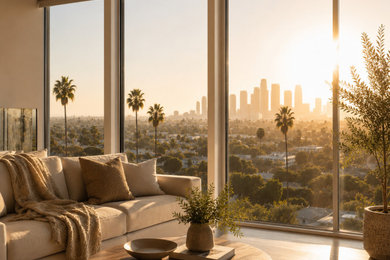 Living room - modern living room idea in Los Angeles