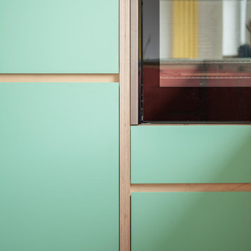 Bright Plywood Kitchen