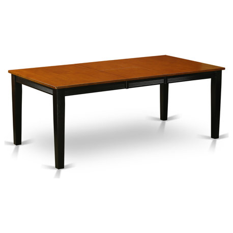 Qut-Blk-T Quincy Rectangular Dining Table 40"X78" In Black & Cherry Finish