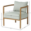 Rafi Upholstered Club Chair, Blue/Seashell Linen