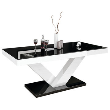 GLORIA Coffee table, Black/White