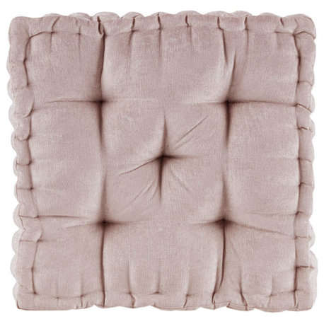 Intelligent Design Azza Square Floor Pillow Seat Cushion, Blush, Blush