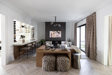 Inspiration for a contemporary living room remodel in Phoenix