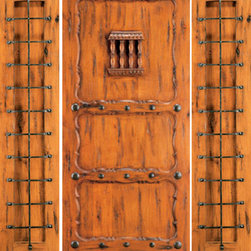 Alder Entry Prehung Door with Two Sidelites, 3-Panel, Speakeasy - Front Doors