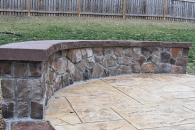 Inspiration for a mid-sized modern stamped concrete patio remodel in DC Metro
