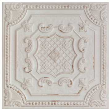 Fitz White Ceramic Wall Tile