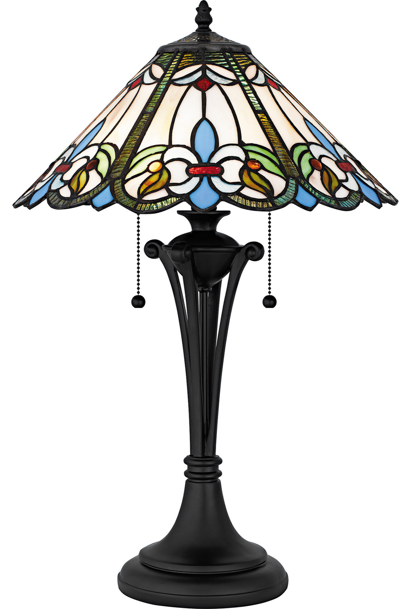 Quoizel TF6764 Giles 2 Light 25" Tall Tiffany Table Lamp - Victorian ...