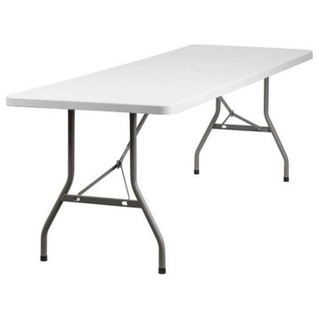 30"x96" Granite White Plastic Folding Table