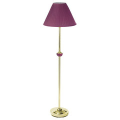 Benzara BM240908 Stalk Design Metal Floor Lamp With Fabric Pleated