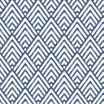 NuWallpaper by Brewster NUW1701 Arrowhead Deep Blue Peel & Stick Wallpaper