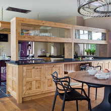 Kitchen Tour: Oak and Aubergine Create a Stylish Farmhouse Mood