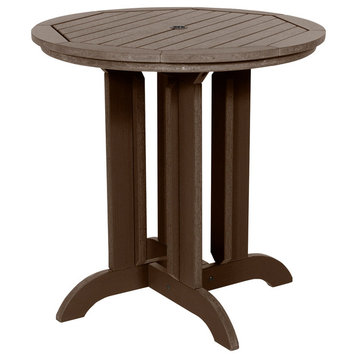 Sequoia 36" Round Counter Bistro Dining Table, Weathered Acorn