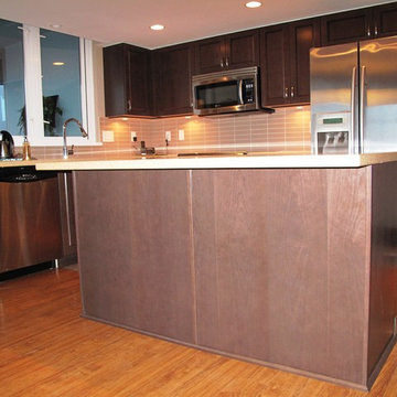 Cabinet Refacing done in Cherry Veneer in Milano Stain