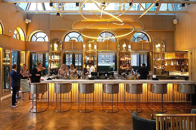 Example of a trendy home design design in New York