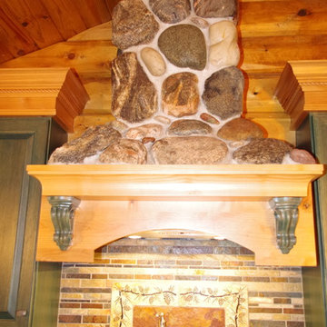 Traditional details meets Rustic Log Home