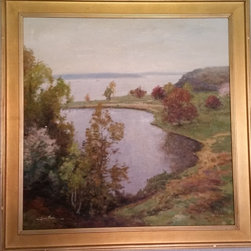 Oil Painting, Landscape w Stream - Paintings