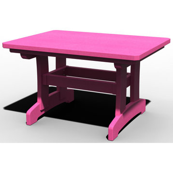 Poly Lumber Rectangle Coffee Table, Pink