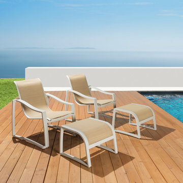 Zen™ 4pc Club & Ottoman Sling - Cream
