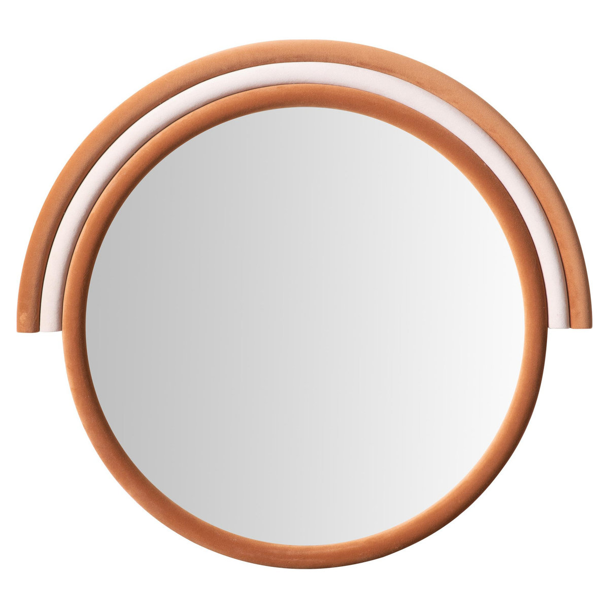 Lally Wall Mirror, Terracotta, Round