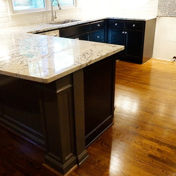 Modern Kitchen Makeover-Cabinetry, Granite, Backsplash, Lighting