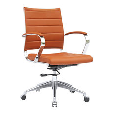 50 Most Por Stainless Steel Office Chairs For 2018 Houzz Fine Mod Imports Sopada Mid Back Conference Office Chair Light Brown Chairs