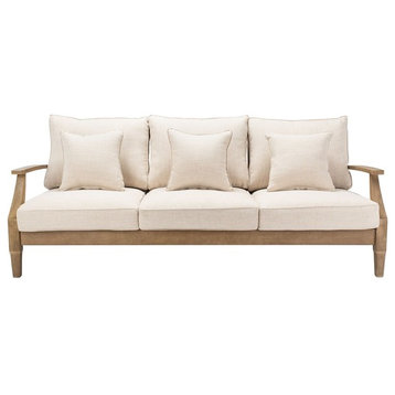 Safavieh Martinique Wood Patio Sofa, Natural