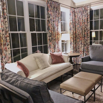 Pink and Blue Floral Sunroom