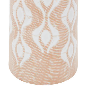 Tan Porcelain Traditional Vase 12x5x5