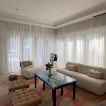 Sheer and blackout drapes