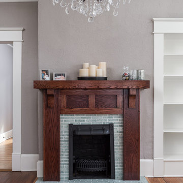 Custom fireplace mantel