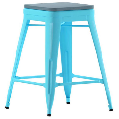 4PK 24" Teal Stool-Teal Seat