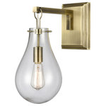 Elk Home - 1-Light Sconce in Antique Brass with Mouth-blown Glass - Illuminate and captivate with the addition of ambient light to a sconce. This piece features an antique brass finish on the metal fixtures  while the bulb is suspended in a piece of mouth-blown glassware. Inspired by the subtle nostalgia of Mid-Century design  this piece is a versatile choice for adding to a transitional style interior.&nbsp