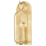 Mitzi by Hudson Valley Lighting - Mallory 1-Light Wall Sconce, Gold Leaf Finish - Features: