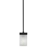 Toltec Lighting - Nouvelle 1-Light Stem Mini Pendant, With Han Espresso White Muslin Glass - No. of Rods: 5Assembly Required: TRUE