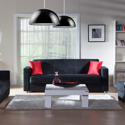 Tokyo Rainbow Black Living Room Set - Living Room Furniture