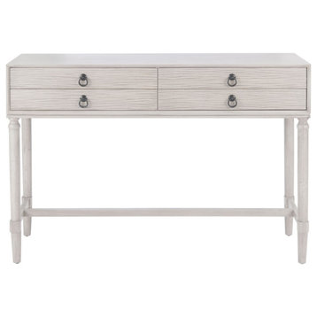 Elton 4 Drawer Console Table Distressed Greige