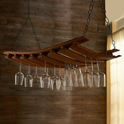 Barrel Stave Hanging Stemware Rack