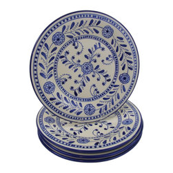 Le Souk Ceramique - Stoneware Dinner Plates, Set of 4, Azoura Design - Serving And Salad Bowls