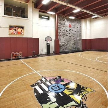 Large Indoor HOME GYM with SnapSports Modular Sport Flooring