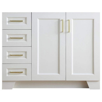 Ariel Taylor 42" Single Sink Base Cabinet, White