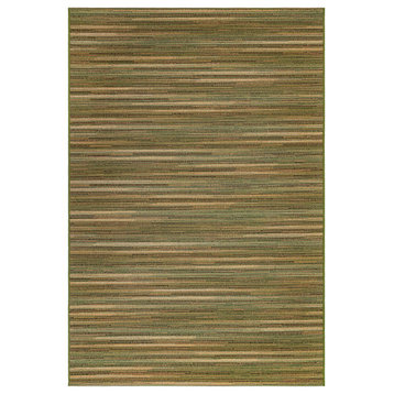 Marina Stripes Indoor/Outdoor Rug, Green, 3'3"x4'11"