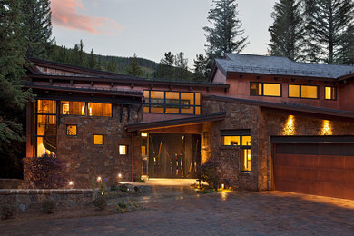 Inspiration for a contemporary exterior home remodel in Denver