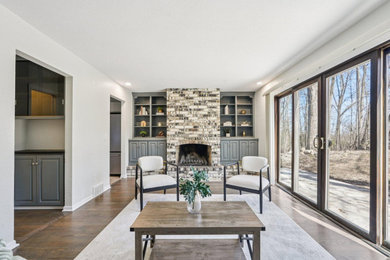 Inspiration for a living room remodel in Milwaukee