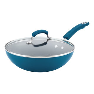 Rachael Ray Porcelain CookwareSet, 14 Piece,Marine Blue Gradient